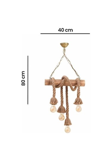 Correx Bambu 4'lü Avize Kahverengi