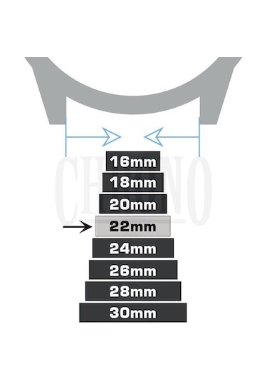 22mm Siyah Bombeli Saat Kordonu Antialerjik Kayış