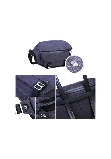 Sones Xıujıan Crossbody Su Geçirmez Hafif Slr Fotoğraf Makinesi Çantası, Renk: 10l Koyu Gri