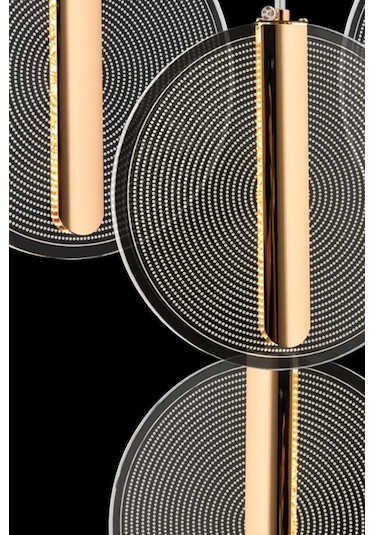 İstanbul Avize Parla 4'lü Gold Sarkıt Kumandalı Üç Renk Led Lüx Modern Ledli Avize