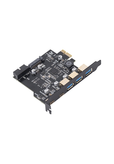 Xindoker Masaüstü Bilgisayarlar İçin Pcıe'den Usb 3.2'ye Genişletme Kartı - 5 Port 3x Usb-a, 2x Usb-c - 20 Gbps Transfer Hızı - Windows Ve Linux Desteği
