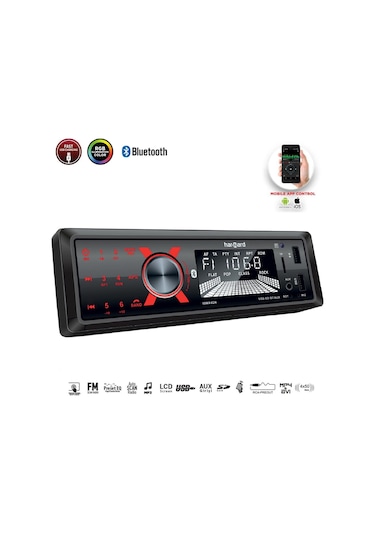 OTO TEYP 4X50W BT/2XUSB/SD/FM/AUX MOBİL APLİKASYON HARWARD HR-MX651