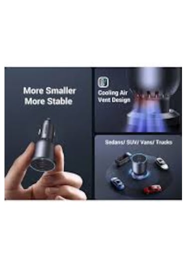 Ugreen 130w 3 Portlu Araç Içi Şarj Cihazı Çakmaklı 35025 Siyah