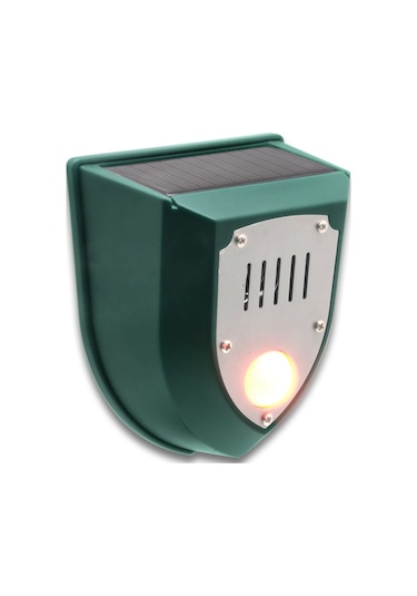 Tenfowee Güneş Enerjili Ultrasonik Alarm - 129 Db Sesli Işıklı Alarm, Ip55 Su Geçirmez, 8m Algılama Mesafesi