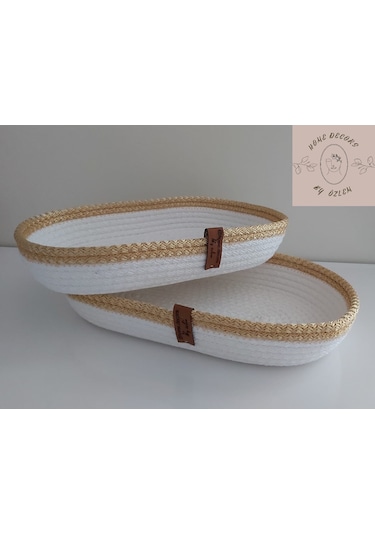 2'li Oval Sepet Takımı (Gold&Ekru) 29x5-25x5