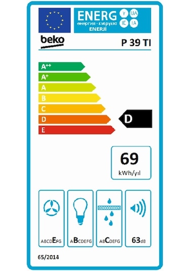 Beko P 39 TI Sürgülü Çift Motorlu Aspiratör Inox