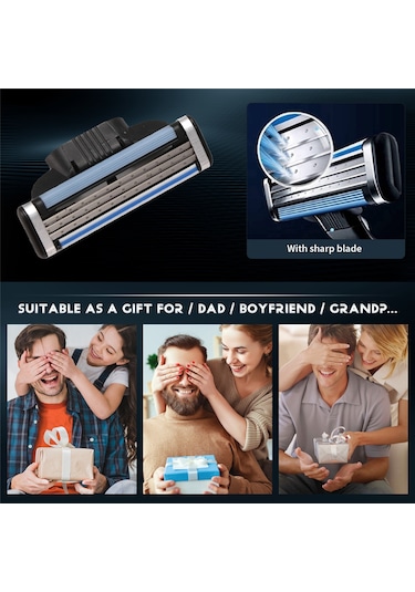 Gillette Mach 3 Erkek Tıraş Bıçağı Yedeği İçin Mach 3 Bıçak Yedeği