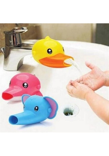 Buffer Çocuklar İçin Eğitici Ve Güvenli Musluk Uzatıcı Genişletici Başlık Aparatı Ördek Figürlü - 9005467974612drvs1