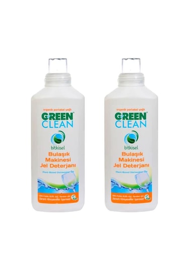 U Green Clean Organik Portakal Yağlı Bitkisel Jel Bulaşık Makinesi Deterjanı 2 x 1 L