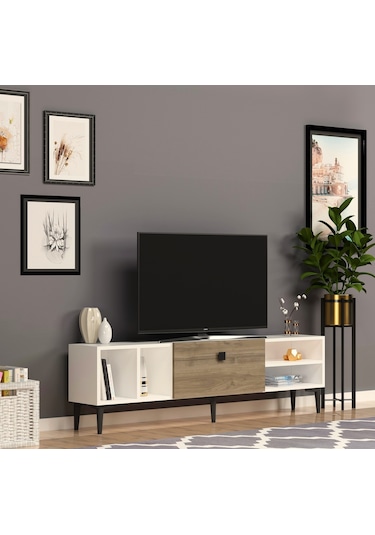 Sole Tv Ünitesi Beyaz Ceviz