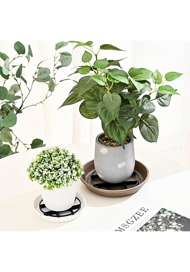 20 Paket Bitki Seviyesi Pot Asansör Bitki Tabağı Drenaj Rafı Yuvarlak Saksı Ayakları Yükseltici