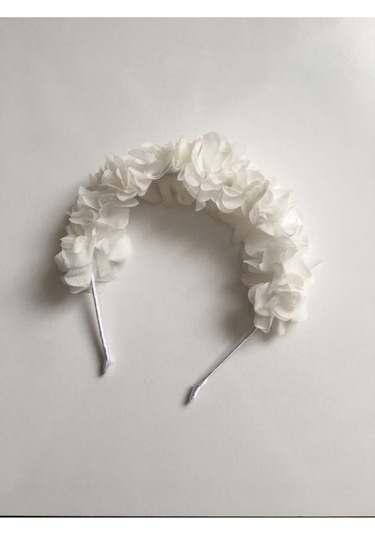 FdayAksesuar Çiçekli Lohusa Parti Kına Tacı Beyaz FRDY30576