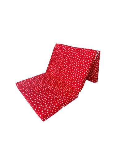 Vip Katlanır Yer Yatağı 8 Cm Kalın Sünger Yatak 80x180x8 Cm-kırmızı Yıldız