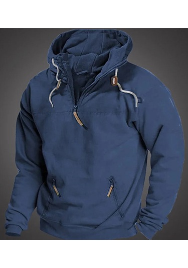 Sonbahar/kış Kapüşonlu Düz Renk Erkek Günlük Sweatshirt, Erkek Ceket, Spor Gömlek Yeşil