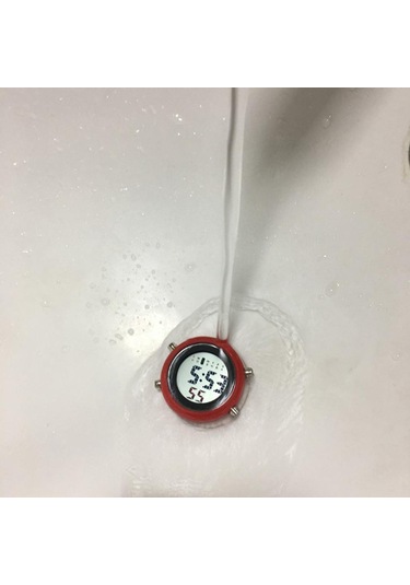 Suntek Su Geçirmez Mini Çalar Saat Motosiklet Kırmızı-siyah