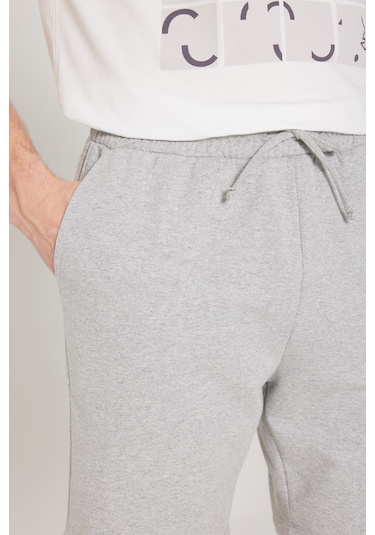 Ac&Co / Altınyıldız Classics Erkek Grı Melanj Standart Fit Normal Kesim 2 Iplik Cepli Recycle Pamuklu Örme Şort Gri Melanj