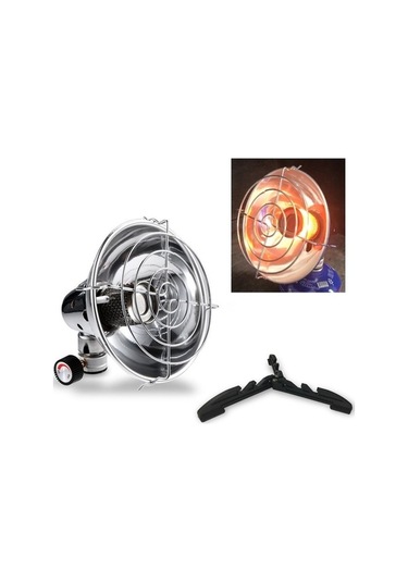 Pazly Açık Gaz Isıtıcı - Taşınabilir Propan Bütan Kamp Ocağı Isıtma Sobası - Kış Kamp İçin Hafif Ve Dayanıklı Paslanmaz Çelik Isıtıcı Gümüş