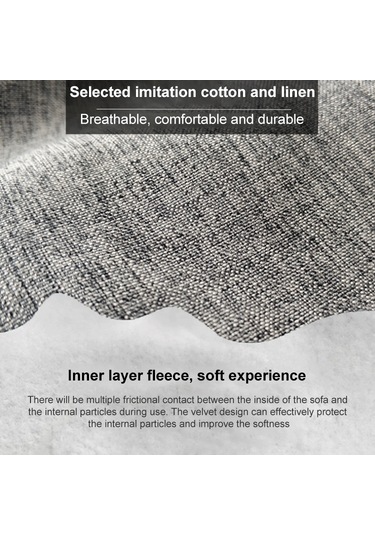 Sones Lazy Sofa Bean Bag Koltuk Kumaş Kılıfı, Boyut: 100 X 120cm Sarı