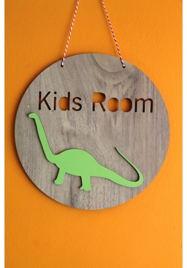 Dekoratif Kids Room Yeşil Dinozorlu Lake Çocuk Odası Duvar Süsü