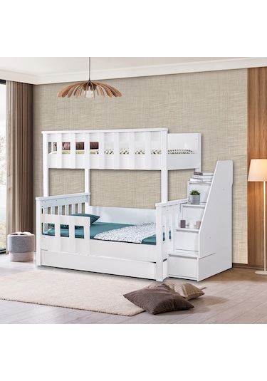 Ranza, Diva Mdf Profil Ayrılabilir 3lü Ranza 3 Adet Comfort Yatak 90 X 190 CM