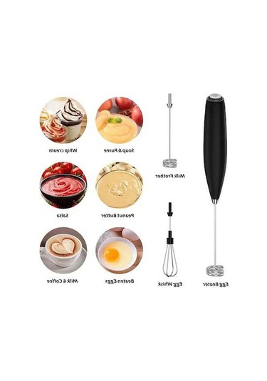 Ulzyvf Yumurta Yüksek Ultra Süt Siyah Siyah Mikseri Köpürtücü Kahve İçin İçecek Hızlı Hızlı Güçlü Elektrikli El Değnek Çırpıcı Au Siyah