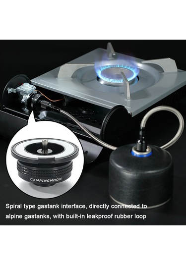 Campingmoon Siyah Açık Kamp Piknik Aksesuarı Kartuş Fırını Gastank'tan Siyah