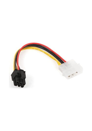 4 Pin Molex To 6 Pin Ekran Kartı Power Güç Kablosu Bakır - 15Cm