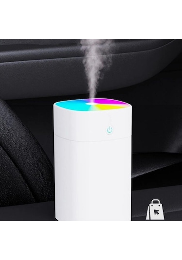 H2o Humidifier 400 Ml Ulrasonik Hava - Oda- Araç Nemlendirici Buhar Makinesi Aroma Difüzörü-1259