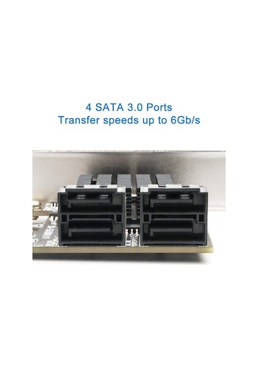 5075 Pci Express Pci-e 4 Port Sata 3.0 Hdd Ssd Çoklayıcı Kart