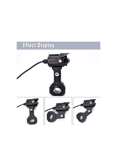 Youtek Motorsiklet Işık Ayaklığı, 360 Derece Ayarlanabilir, Kaymazsız Nilon Halka, Alüminyum Alaşımlı, Tam Aksesuarlar, 2 Adet