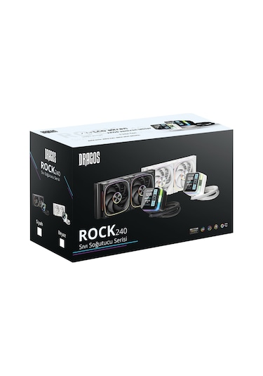 Dragos Rock Lcd Ekranlı 240mm Argb Beyaz İşlemci Sıvı Soğutucu