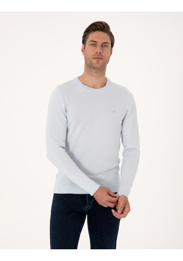 Pierre Cardin Erkek Açık Mavi Kazak /triko 50314192-vr003 Açık Mavi