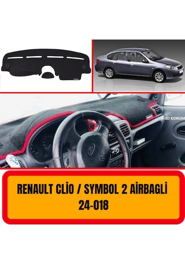 RENAULT CLİO 2 SYMBOL 2 - AİRBAGLİ ÖN GÖĞÜS / PANEL /  TORPİDO KORUMASI - KILIFI - HALISI