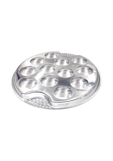 Set Paslanmaz Çelik Salyangoz Escargot Plaka Izgara Salyangoz Aleti Gümüş