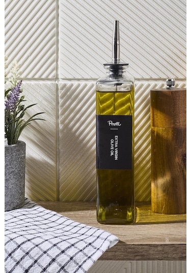 Molivet 500ml Silver Kapak Cam Yağdanlık-sosluk-sirkelik