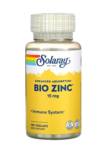 Solaray Bio Zinc 15 Mg 100 Vegcaps