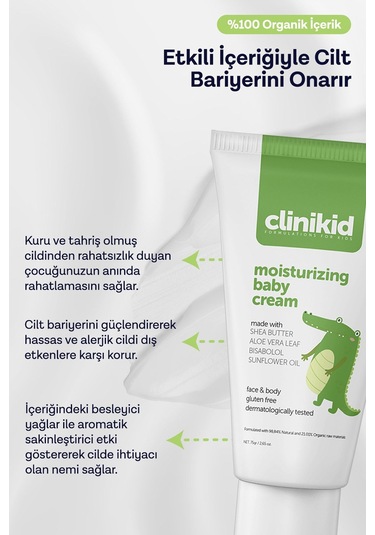 Clinikid Doğal Nemlendirici Krem