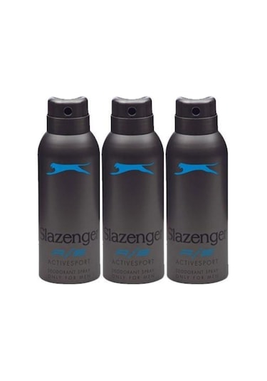 Slazenger Active Sport Mavi Erkek Sprey Deodorant 3 x 150 ML