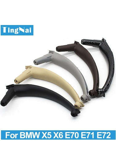 Karbon Fiber Sol Araba Ön Arka Sol Sağ İç Kapı İç Abs Çekme Kolu Kapak Trim