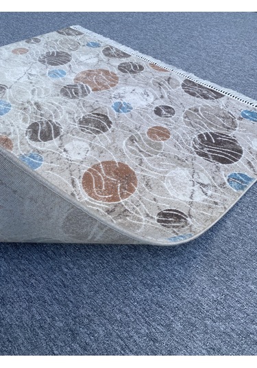 Mavi Vizon Gül Kurusu 150x150 Kesme Akrilik Halı