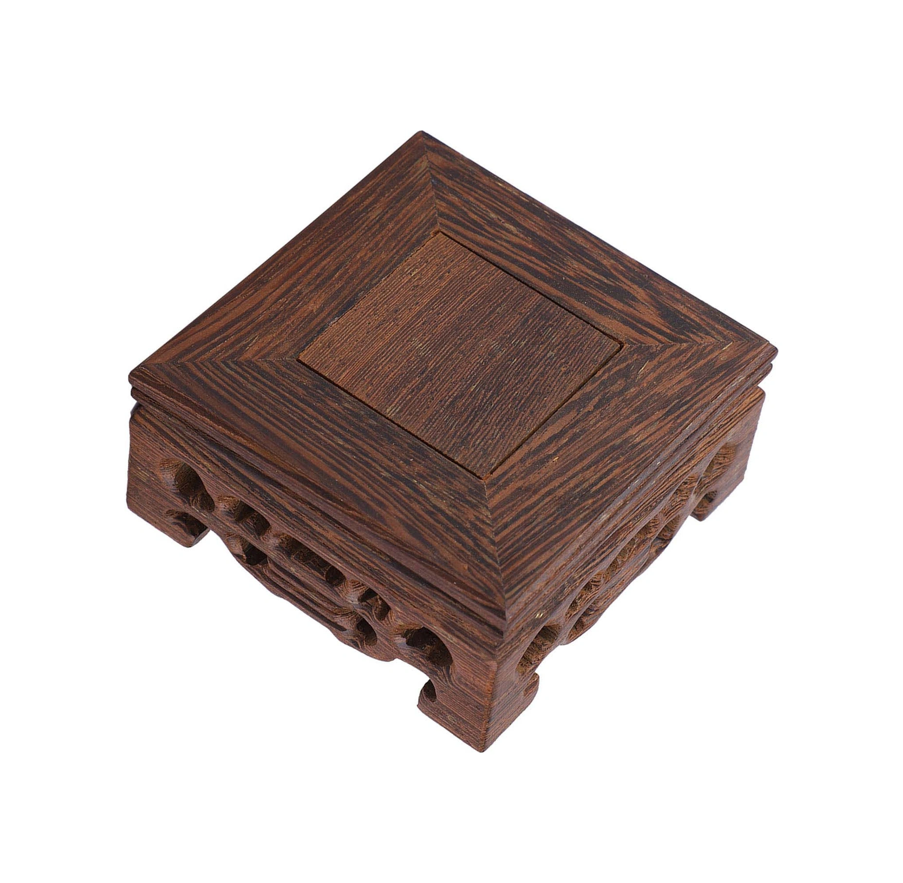 Konesam Ahşap Retro Masaüstü Dekorasyon Tabanı - Vazalar, Fincanlar, Pencereler İçin Pratik Taşınabilir 10x10x3.7 Cm