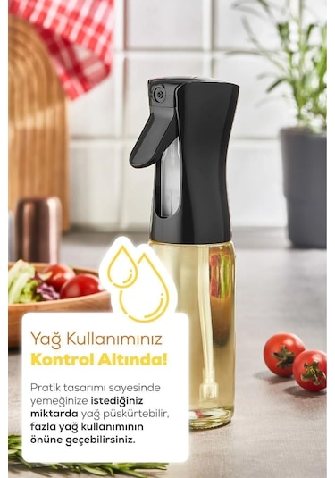 Airfryer Sprey Yağdanlık Cam Şişe Şeffaf
