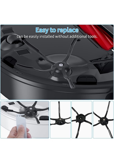 Leasetake Roborock S7 S70 S7max T7s T7s Plus Robot Süpürge Aksesuarları Ana Yan Fırça Hepa Filtre Paspas Pedi Yedek Parçaları