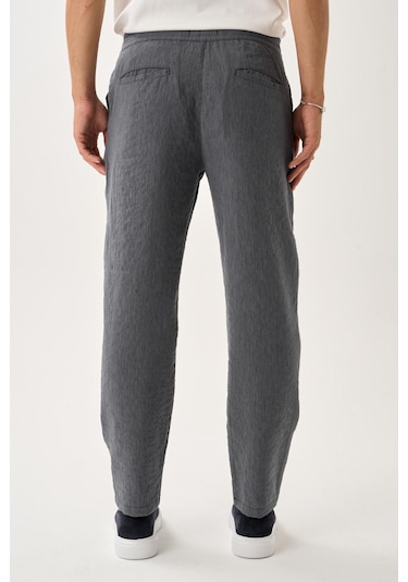 Alexandergardi Smart Casual Dokulu Pantolon Antrasit