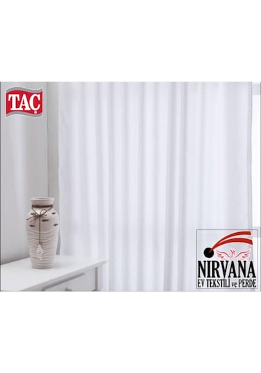 Taç 1.Sınıf Kaliteli Lüx Beyaz Güneşlik Perde - Her Ölçüde - Beyaz