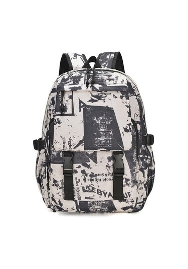 Yüzlerce Açık Hava İş Seyahati Büyük Kapasiteli Erkek Bilgisayar Sırt Çantaları-beyaz