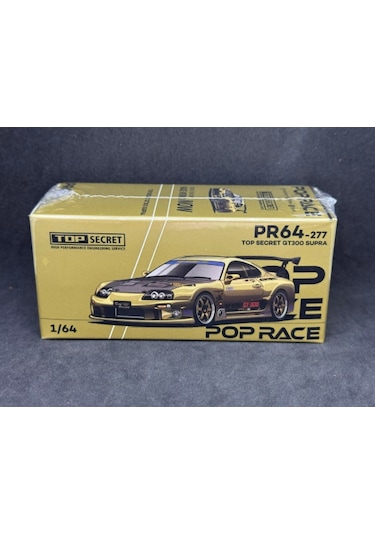 Pop Race Top Secret Gt300 Supra - Chrome Gold 1/64 277