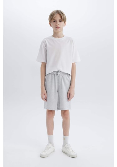 DeFacto Erkek Çocuk Esnek Belli Cepli Pike Şort B5866A825SMGR400
