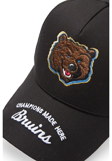 Ucla Lumen Siyah Baseball Cap Nakışlı Unisex Şapka Siyah