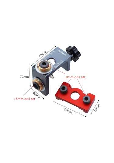 Sones 3'ü 1 Arada Delme Konum Belirleyici Yuvarlak Ahşap Konnektörler Açık Makine Konum Belirleyici Monomer + Somun Anahtarı